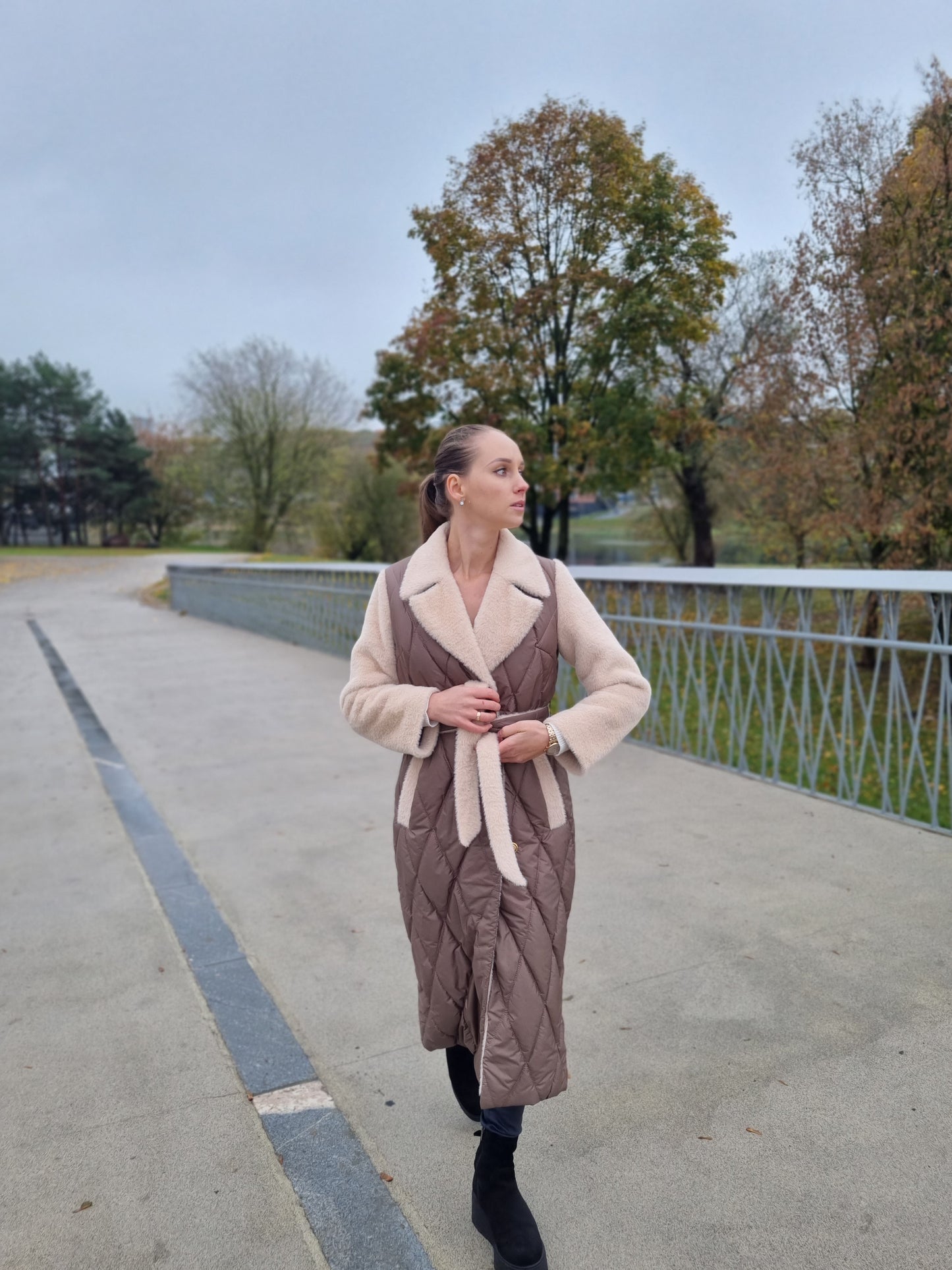 Šiltas paltas "Caramel"